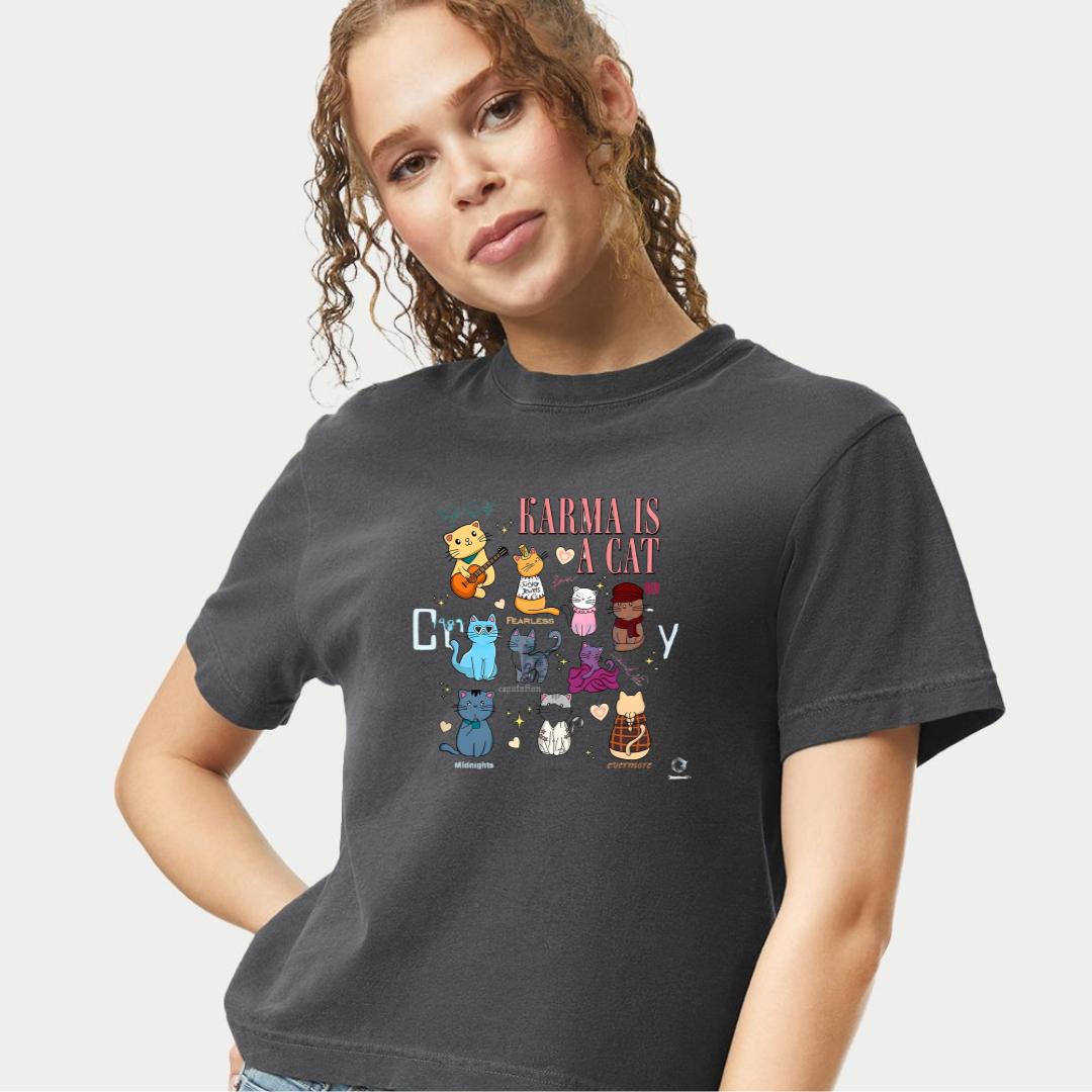 Karma is a Cat Boxy Tee