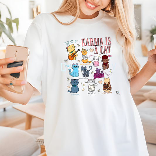 Karma is a Cat Boxy Tee
