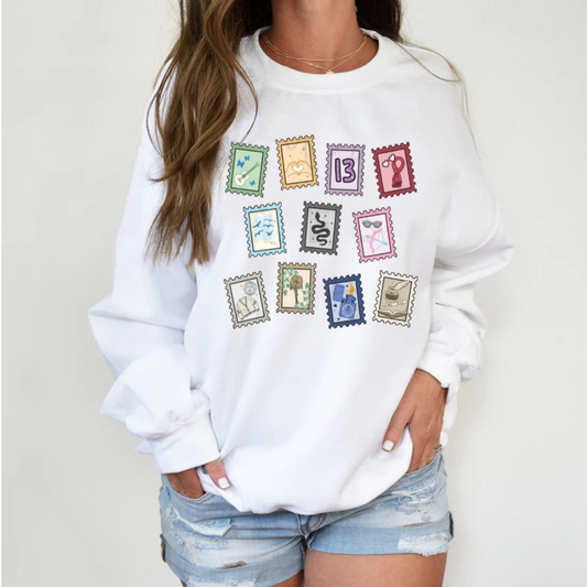 Tortured Poet Stamps Sweatshirt