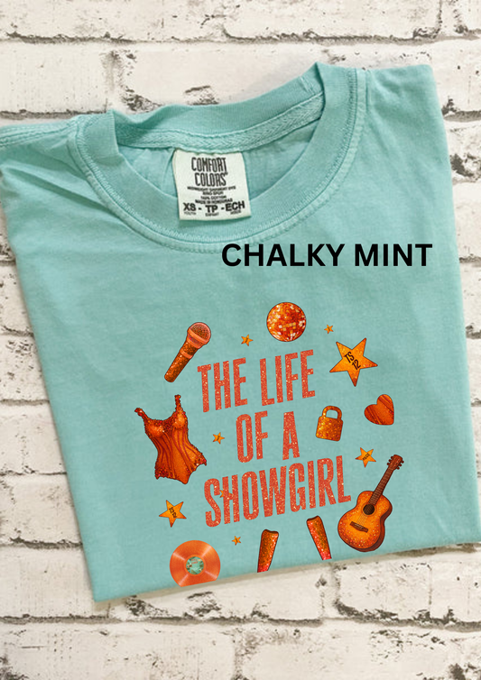 The Life Of A Showgirl TS12 Orange Eras Tour Comfort Colors T-Shirt